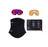 Anon Nesa S Snow Goggles + Bonus Lens + MFI Face Mask (Low Bridge Fit) (Frame: Black, Lens: Perceive Sunny Red, Spare Lens: Cloudy Burst)