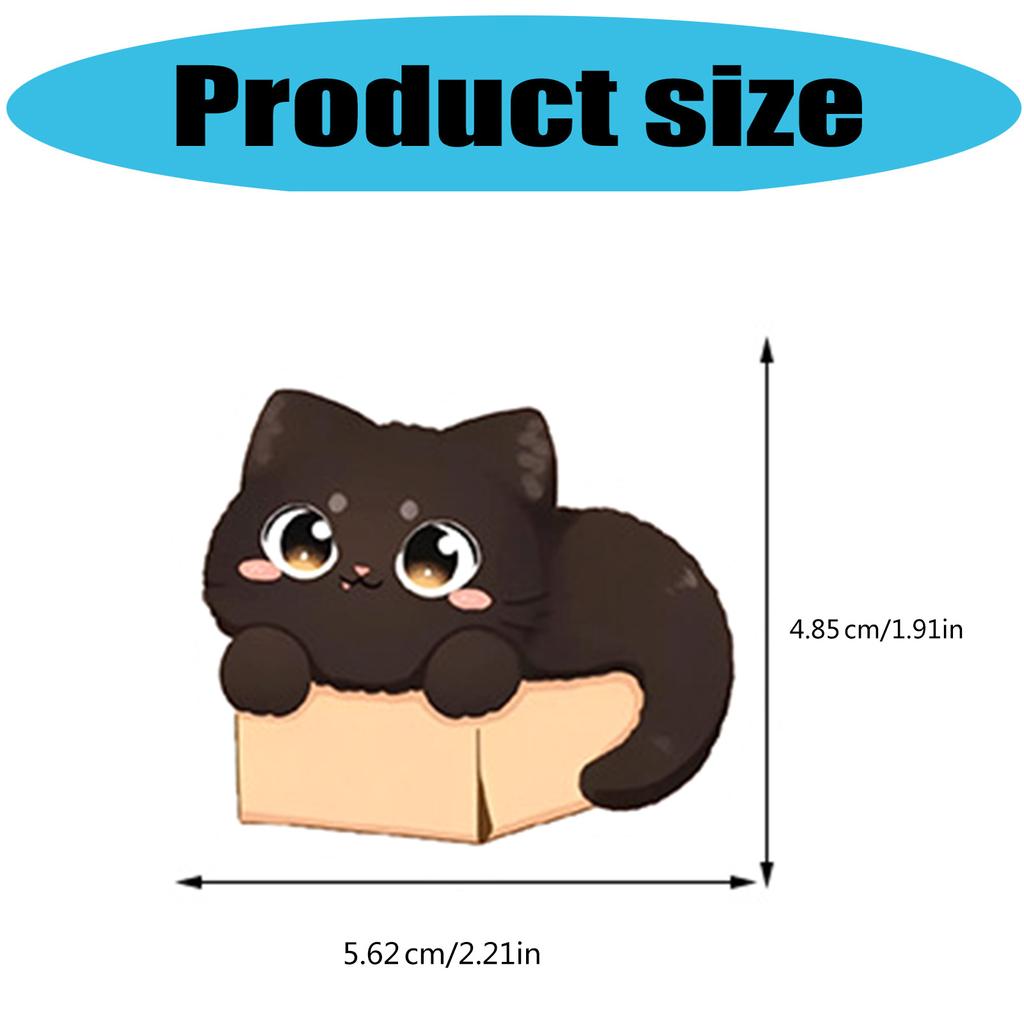 50Pcs Cartoon Cats Sticker Water Resistant Aesthetic Sticker for Water Bottle Scrapbook Journal Laptop Guitar Luggage