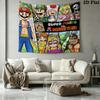 Super Mario Poster Wall Tapestry Aesthetic Wall Hanging Printed Fabric Blanket Decorative Tapestries For Bedroom Living Room Home Decor