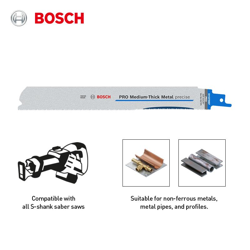 Bosch Saw Blades Pro Medium-Thick Metal Precise Reciprocating Saw Blades
