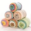 6pcs Gradient Chunky Yarn for Cushions Acrylic Yarn Bundle (600g) - Extra Thick Multicolor Ombre Crochet Yarn for Pillow Covers DIY Knitting Projects