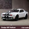 Simulation 1/24 Scale Dodge Challenger SRT Hellcat Alloy Car Model Sound Light Children Toy Vehicle Metal Miniature Voiture
