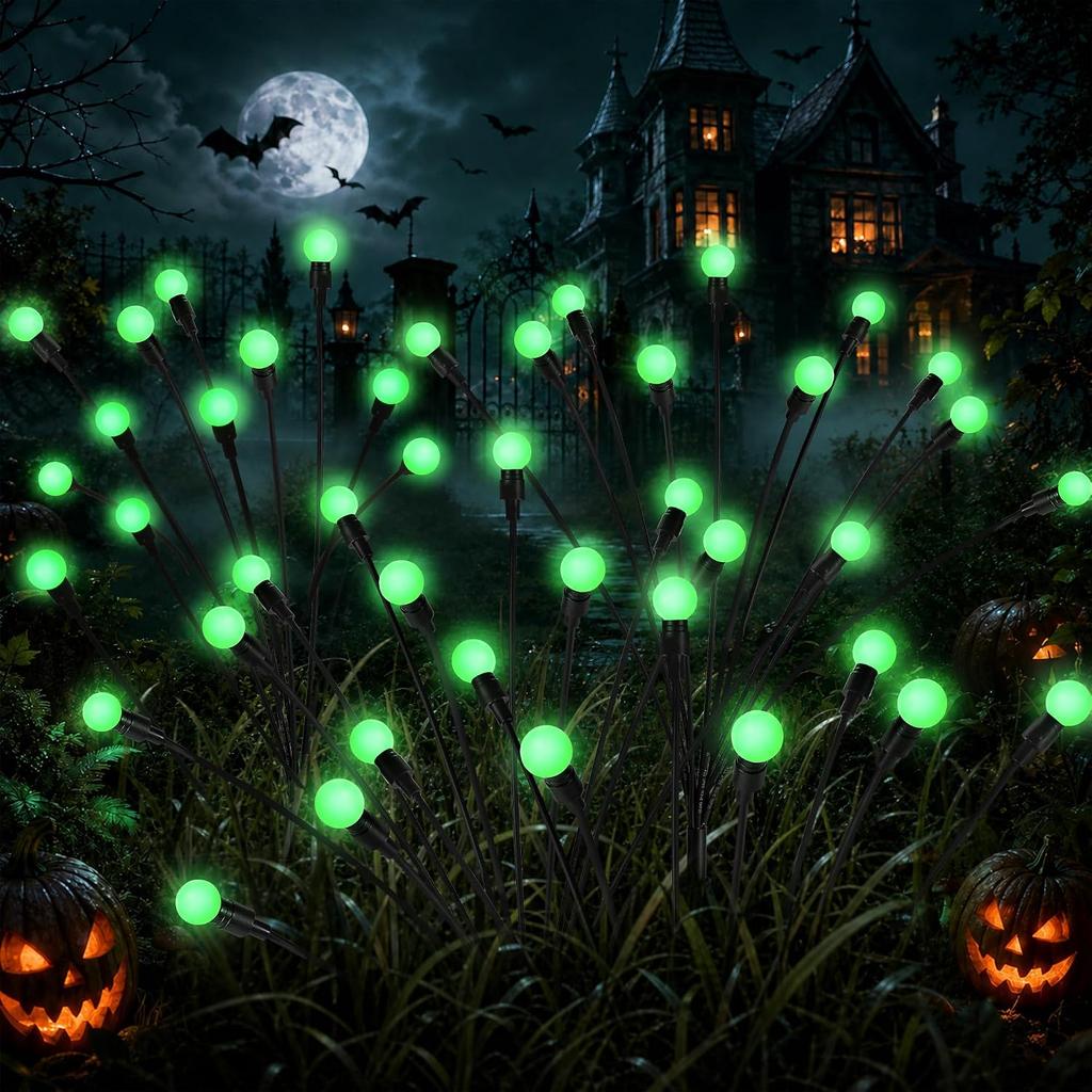 Solar Garden Lights, 2 Pack Color Changing Solar Christmas Decor