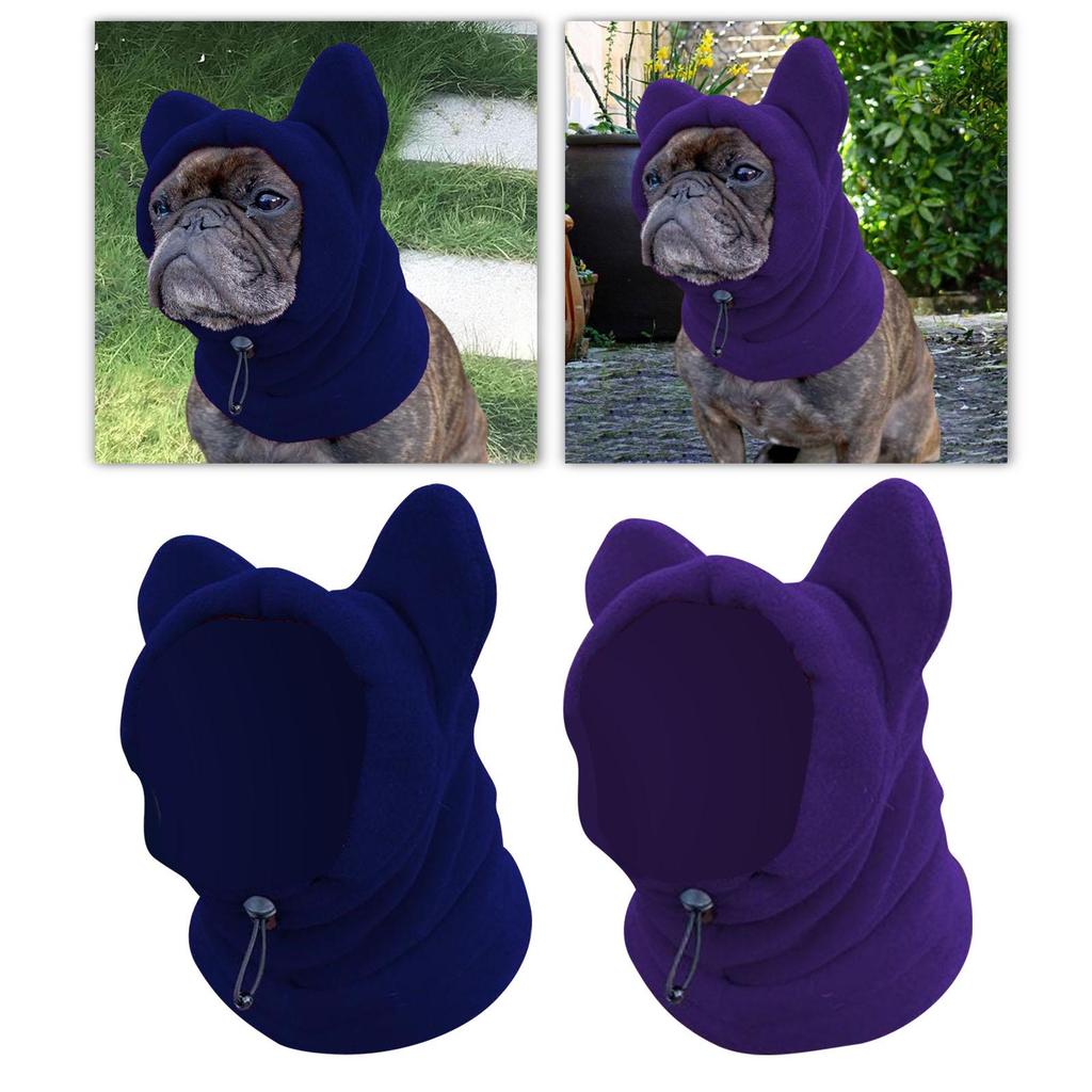 Dog Hood Warm Hat Fleece Thickened Soft Winter Pet Hat Neck Warmer Scarf for Puppy Kitten Small, Medium, Large Dogs Cat Camping