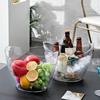 Ice Bucket with Handle Ice Cube Container Plastic Ice Storage Tub for Wine Champagne Beer