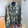 Thick Retro Men's Long-Sleeve Plaid Shirt for Export, Tie-Dye Cardigan with a High-End Feel, Trendy Brand Jacket Top