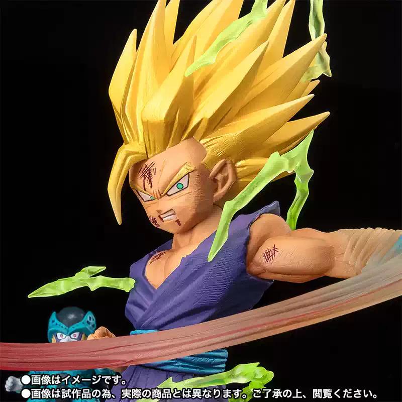 Original SHF Super Saiyan 2 Son Gohan Action Anime Figures Model Toy Gift for Kids Desk Decoration