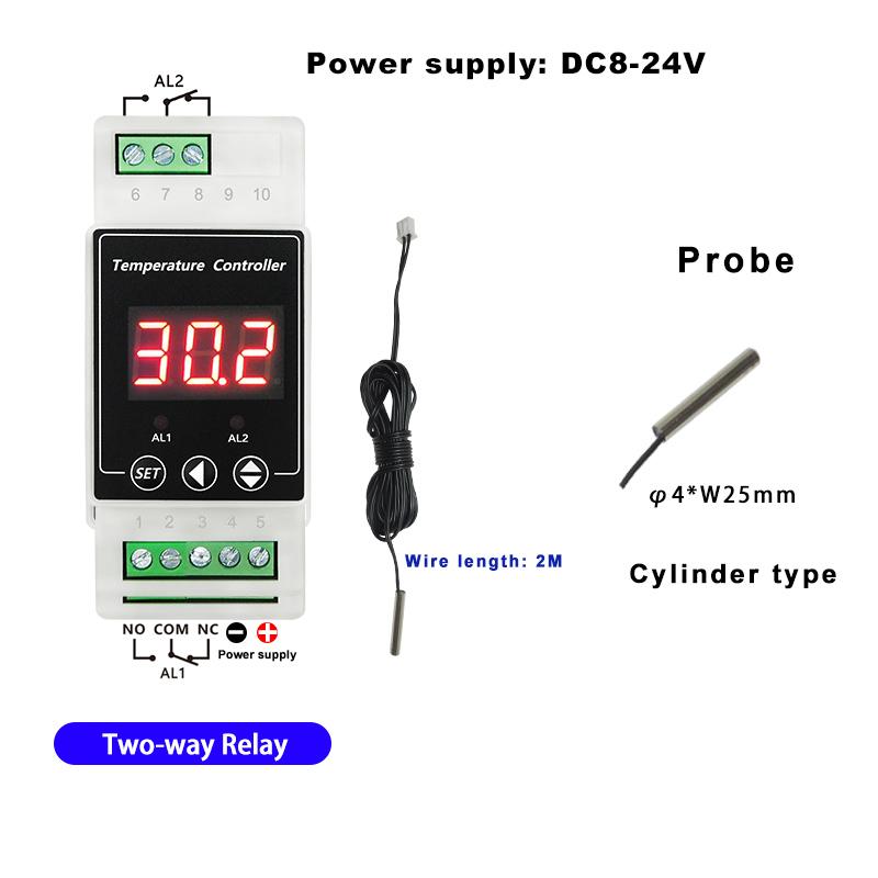 YB103TM din rail thermostat 220V with sensor Electronic thermometer Thermal relay incubator digital meter temperature controller