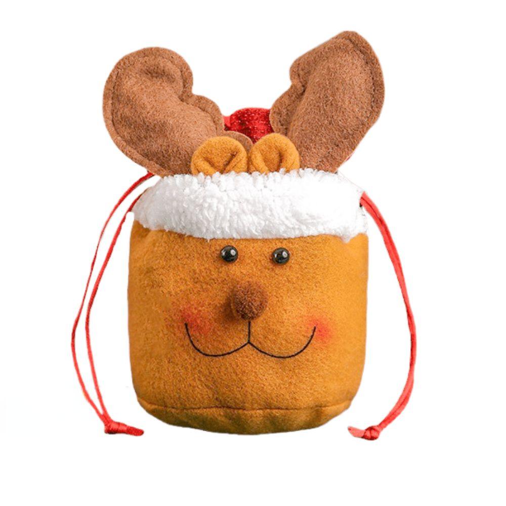 

Christmas Drawstring Pouch Santa Claus Printed Xmas Gifts Bag Peace Fruit Sack Candy Bag Handbag 11