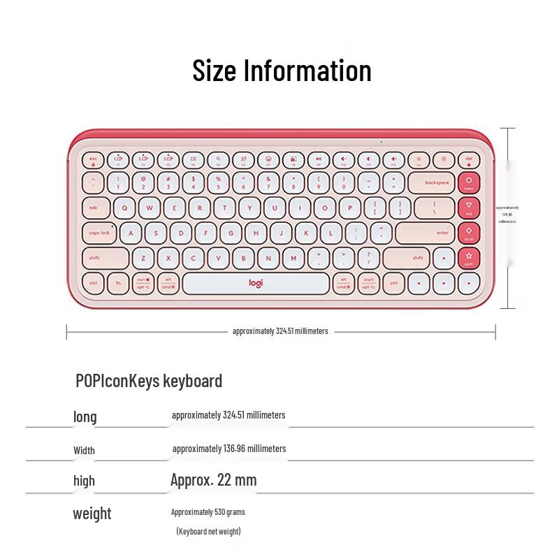 Logitech POP ICON Keys Wireless Bluetooth Keyboard