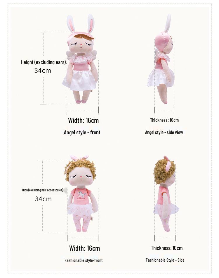 Mitu Angel Fashion Plush Doll - Rag Doll Toy for Girls