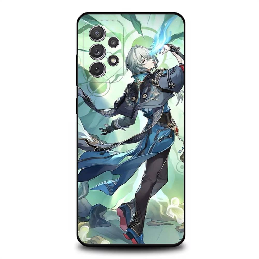 H-Honkai Stars Rail Anaxa Phone Case For Samsung S 25,24,23,22,30,21,10,9,Ultra,Plus,Lite,FE,4,5G Black Soft Case