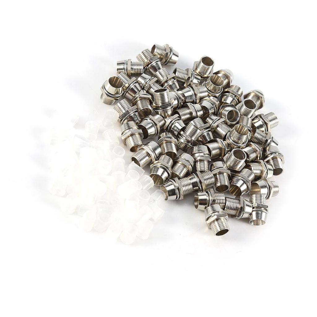 50 pcs Silver Color 5mm LED Holders Panel Display Thread Mount Size 8mm