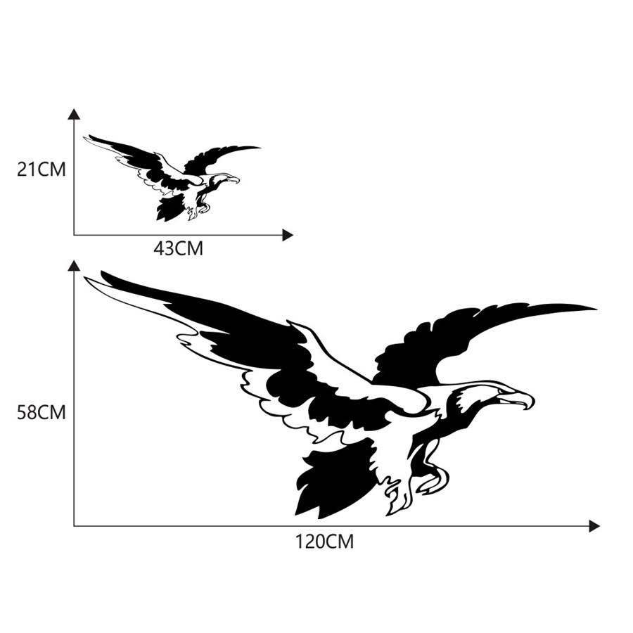 5x Car Stickers Black & White Eagle Style Decals for Caravan Travel Trailer Van