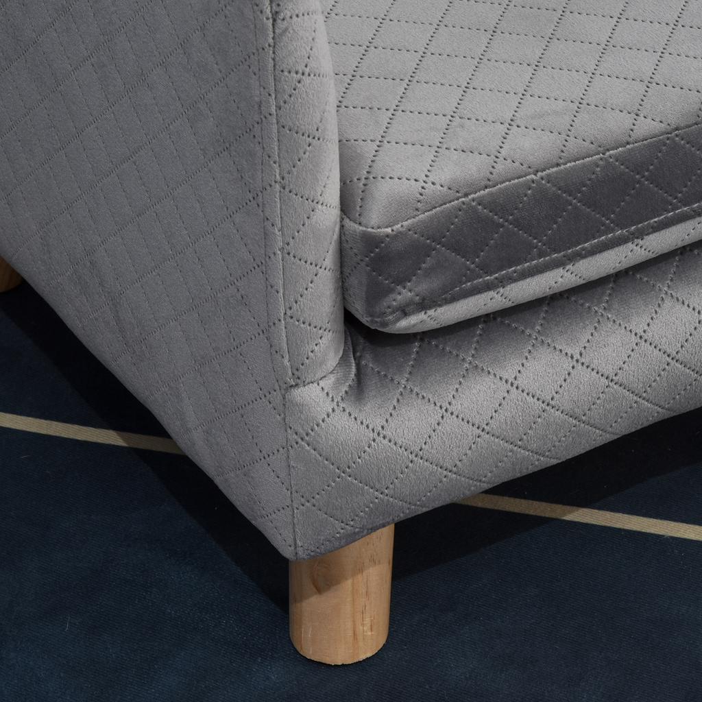 Dog Sofa Dog Bed Dog Couch Made of Velvet with Backrest, Wooden Legs, Cushion, Cat Sofa with Soft Padding, for Small Dogs 64 x 45 x 36 cm Dark Grey