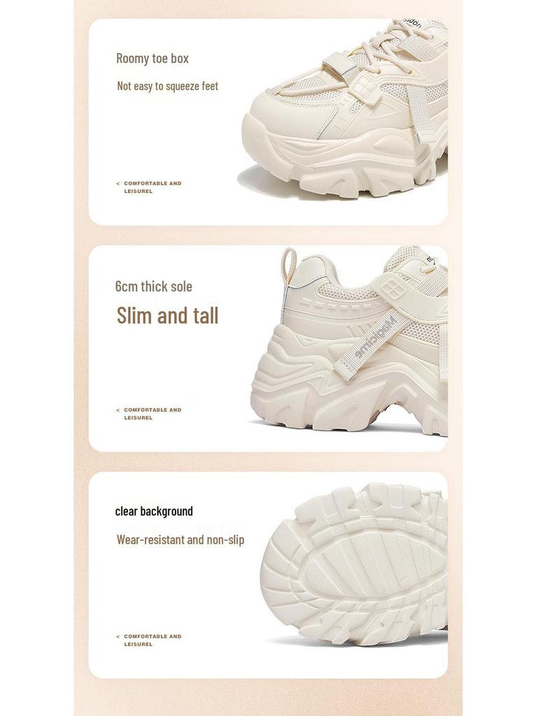 Augusden Women's 2025 Thick-Soled Lightweight Height-Increasing Sneakers