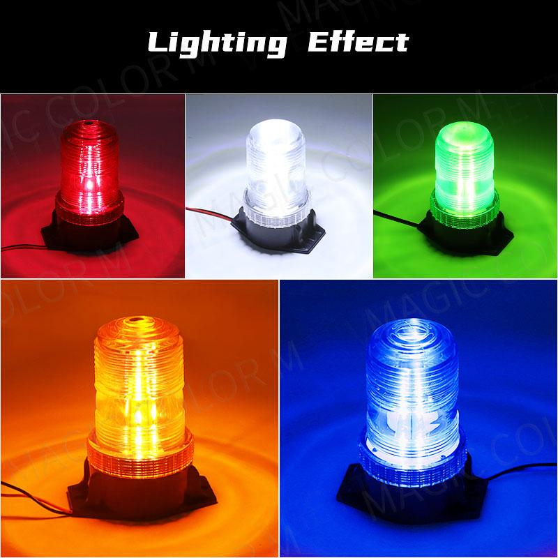 12-24V 48V 60V 80V 30 LED Vysoce výkonné výstražné zábleskové světlo maják pro vysokozdvižný vozík školní autobus jantarové modré červené