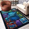 Cybernetic Marine Life Pattern Rug Floor Mat for Living Room or Bedroom Soft and Comfortable Carpet a Gift for Birthday and Holiday.