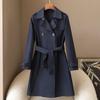 Spring 2025 Women's British Style Long Lapel Trench Coat