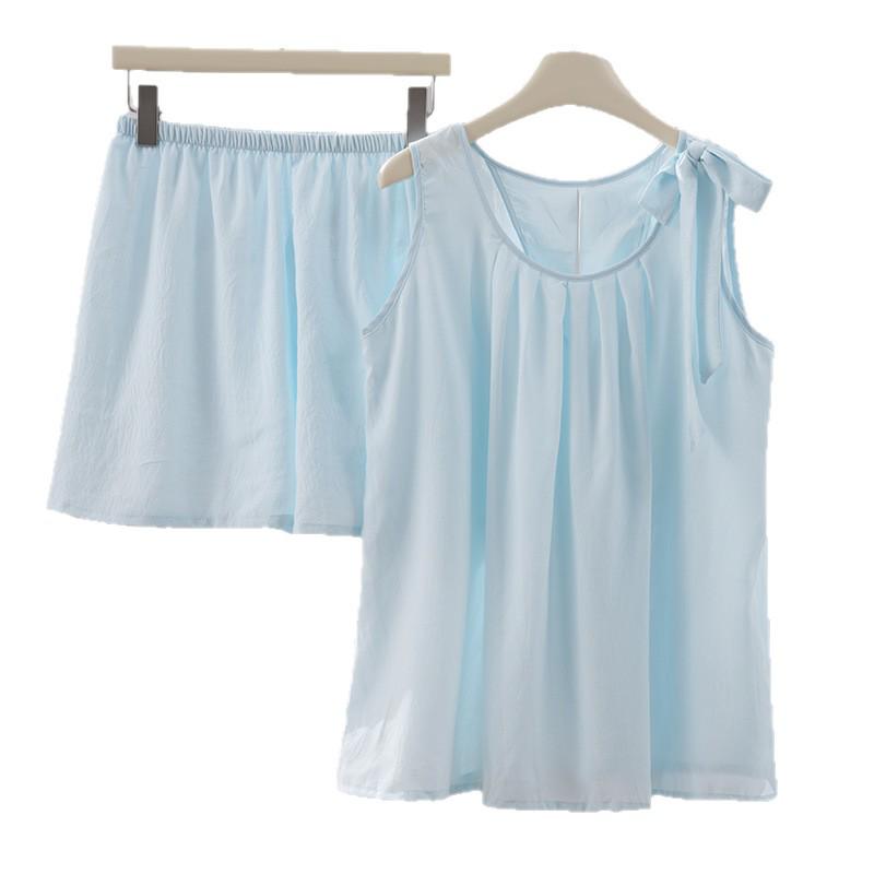2025 Cloud Cotton Women's Pajama Set - Tank Top & Shorts, High-End Loose Casual Homewear