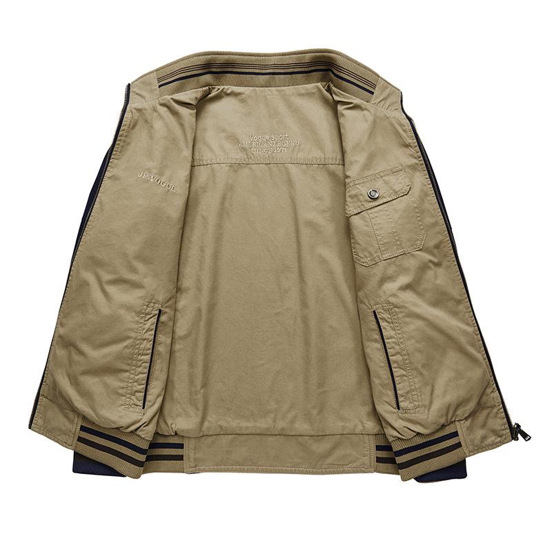 New Men's Casual Jacket Jacket Large Size Stand Collar Men's Youth Reversible Large Size Coat Clothes