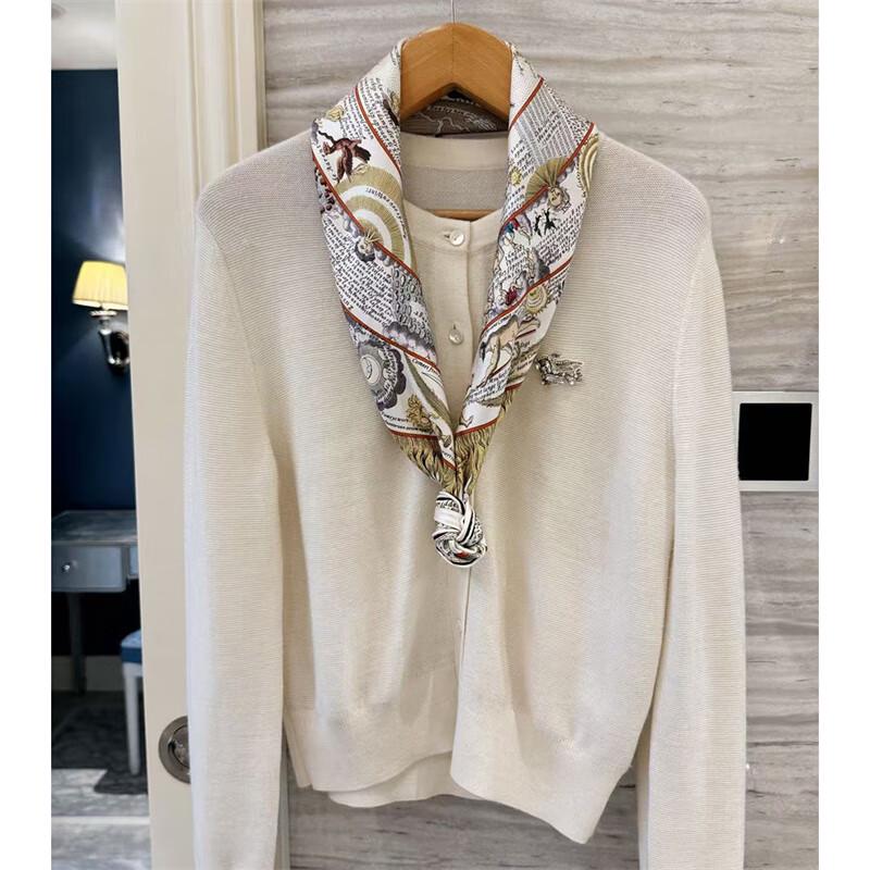 NINA SOLOR Exquisite Printed Twill Mulberry Silk Scarf