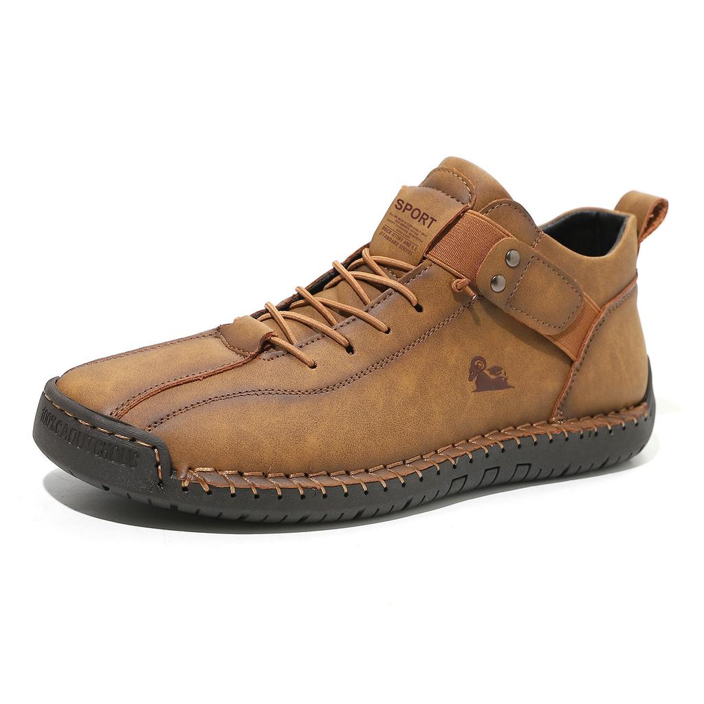 Hot Selling Plus Size Men's and Women's Mid Top Martin Boots Outdoor Casual Shoes Workwear Stitching Men's Shoes 9880