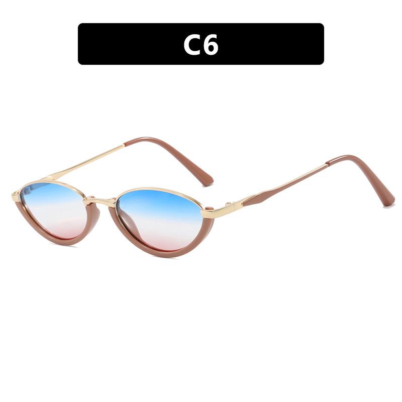 JYL Cat Eye Alloy Sunglasses Women Small Frame Vintage Metal / 33113