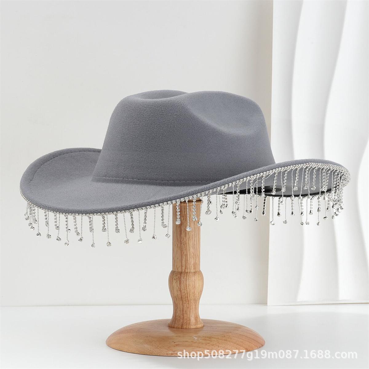 

JYL TS DIY Western Straw Cowboy Hat Vacation Sun Protection Woven Straw grey_M(56-58cm） urobilin кольору