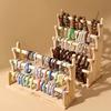 Wood Bracelet Display Stand Multi Layer Bangle Scrunchie Organizer Multi-Function Jewelry Organizer for Watch Bracelet Scrunchie