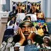 Nádherná 3D tapeta 2Pac Tupac Hip Hop Digitální tisk Ložní souprava Přikrývka Postel Mladí Děti Dívky Kluci Dárek