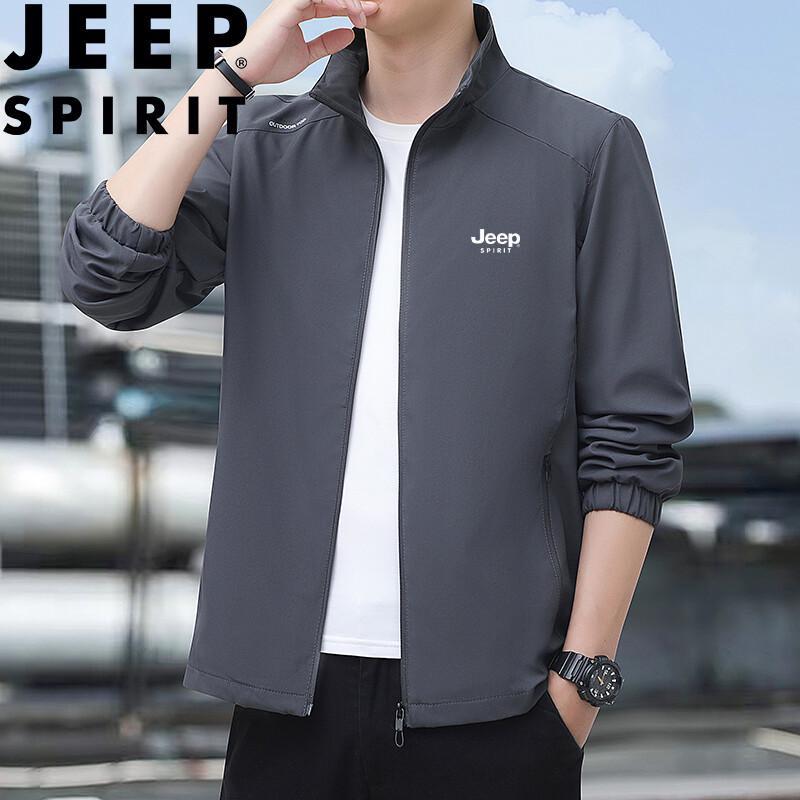 JEEP SPIRIT Men's Casual Stand-Collar Jacket