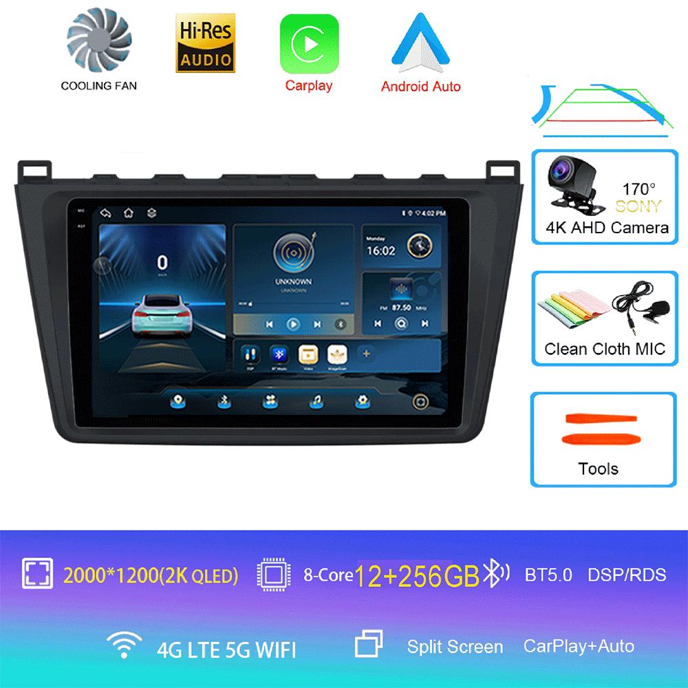 Android14 Carplay Auto Car Radio For Mazda 6 GH 2007 2008 2009 2010 2011 2012 Multimedia GPS Video Player Stereo 2din Head Unit