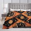Halloween Theme Pattern  Flannel Blanket Spring  Super Soft Throw Blanket Home Decor Comfortable Bedspread Sofa Bed Cover
