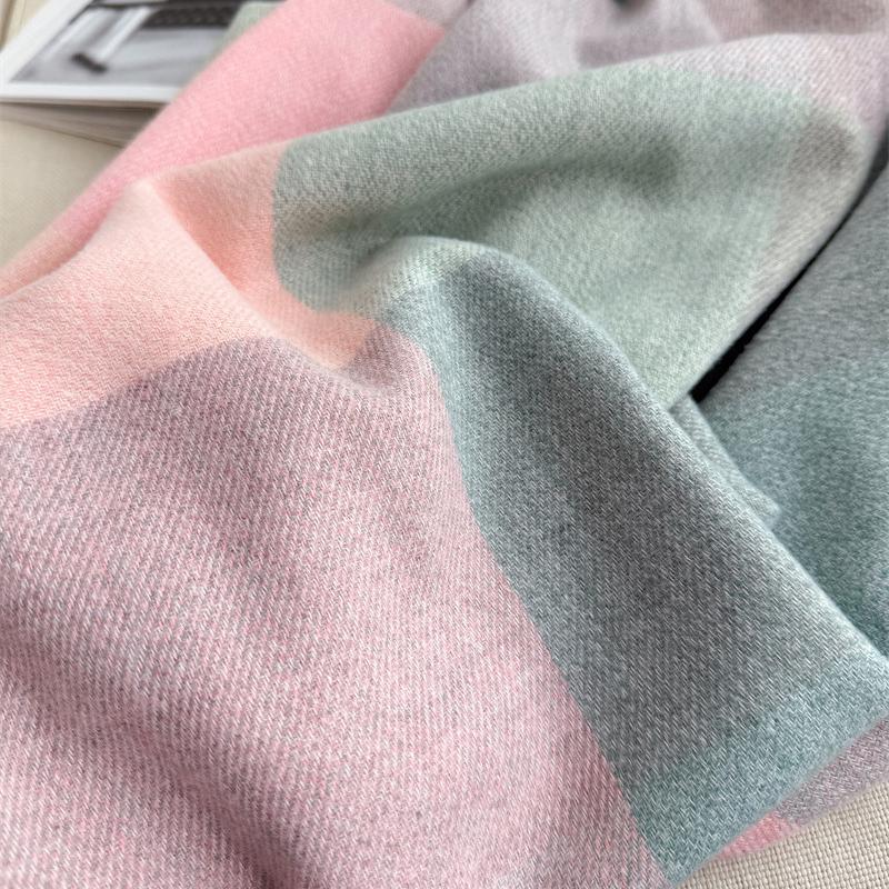 Warm Shawl Women Scarf Luxury Cashmere Winter Blanket Wraps Casual Plaid Print Pashmina Bufanda Travel Poncho Stoles Echarpe