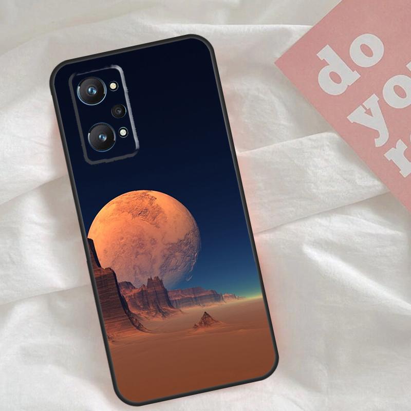 Moon Stars Space Case For Realme C65 C67 C71 C63 C61 C55 C51 C53 C35 C75 11 12 13 14 15 Pro Plus GT6 GT7 Pro