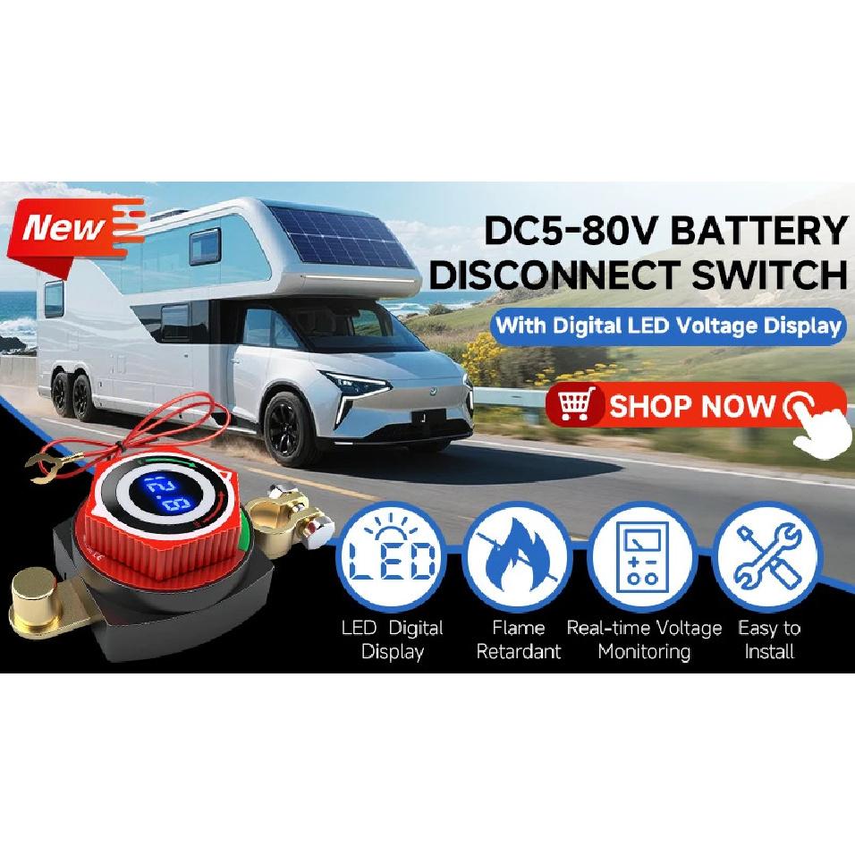 275A On Off Battery Disconnect Switch Master DC 12-48V Waterproof Battery Cut Off Switch for Car Vehicle RV Yacht and Boat