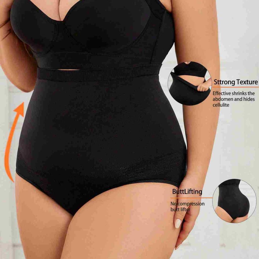 Women's High Waist Tummy Control Slimming Shapewear Panties – Plus Size Hip Lift Body Shaper