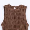 2026 Spring European & American Style Women's Fluffy Midi Sleeveless Dress 12239