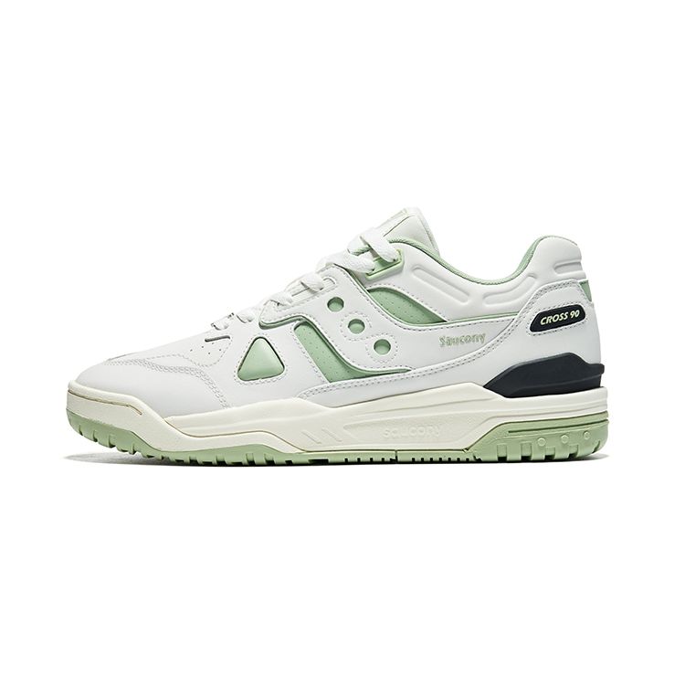 SAUCONY Cross 90 Retro Cushioning Non-Slip Warm Sneakers Unisex Sneakers White Green S79035-31