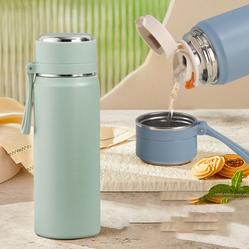 500/600ml Thermos Cup Stainless Steel Vacuum Flask Cold&Hot Cup Double Wall Car Cup Thermal Iced Travel Mug Coffee Insulated Cup