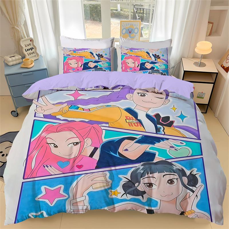 3D Print W onder-Girls Bedding Set Girl Fans kp op Duvet Cover Pillowcase Twin Full Size Home Bedroom Decor for Youth 2/3pcs