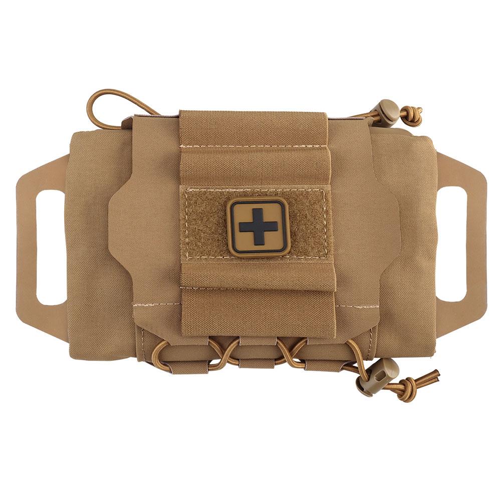 IFAK Pouch Supplies Bag Rapid Deployment First Aid Kit Molle Two-Pieces System Med Roll Carrier Attached to Belt Vest Panels