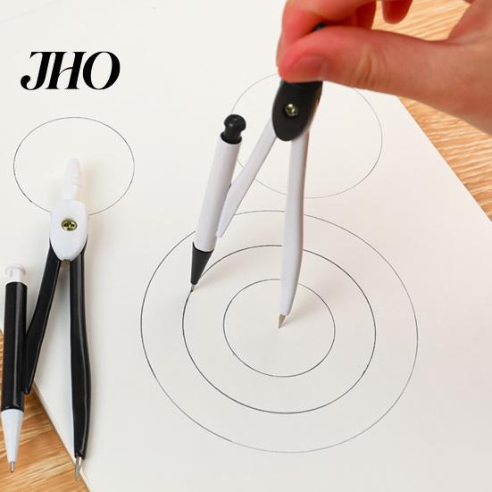 Office Drawing Tool 2-in-1 Metal Compass Set with Automatic Pencil Geometry for Smooth Circle Students Precise Portable Storage Box Math Art
