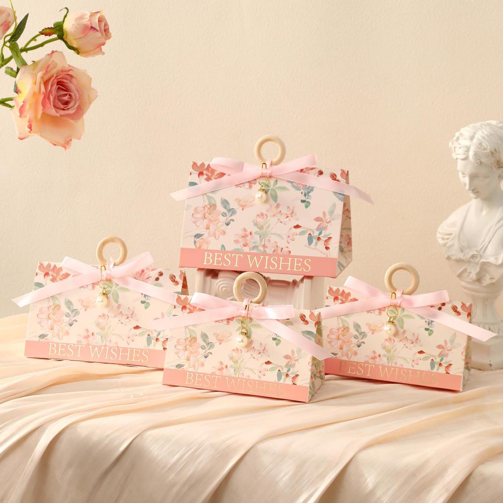 Elegant Wedding Candy Gift Box - High-End, Creative, Small Handheld Engagement Favor, Thank You Box for Sweets