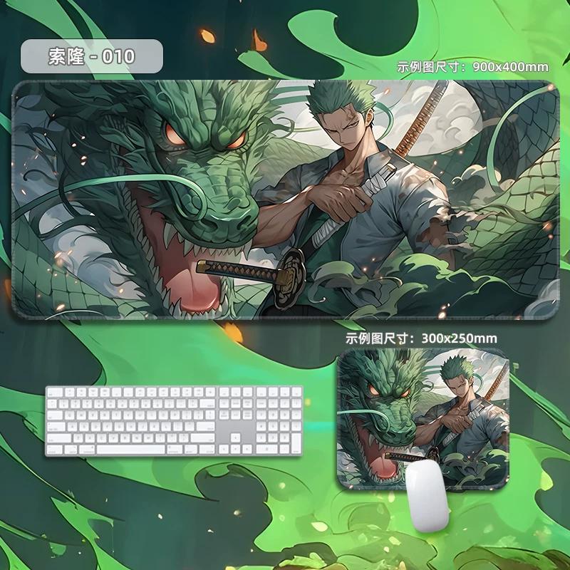 High Quality Roronoa Zoro ONE PIECE Leather Mouse Pad Oversized Small Cartoon Office Game E-sports Computer Keyboard Pad Table Mat Animation Periphery
