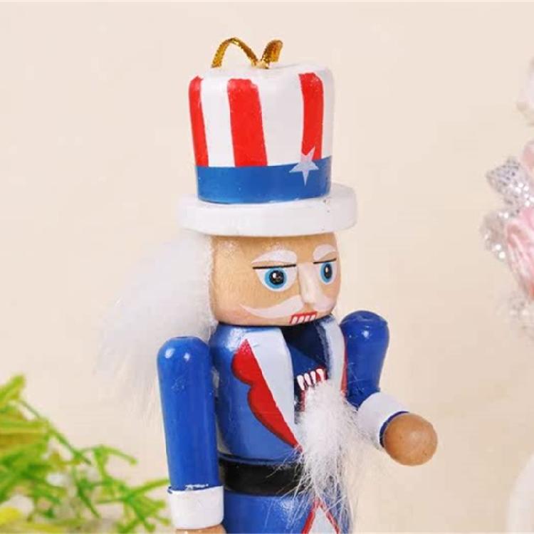 Creative Christmas Wood Nutcrackers Soldier Ornament  New Year Birthday Wedding