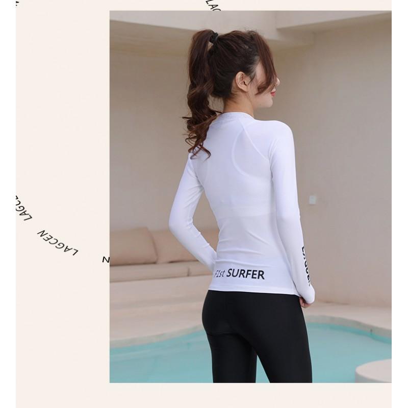 Womens Full Coverage UV Protection Rash Guard Swimsuit With Leggings Diving Surfing Cycling Water Sports