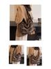 Retro Plaid Plush Shoulder Tote - Classic Large Capacity for College Students
