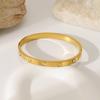 Stainless steel bracelet fashion European and American ins style 18K gold lucky four flower steel bracelet women's jewelry
